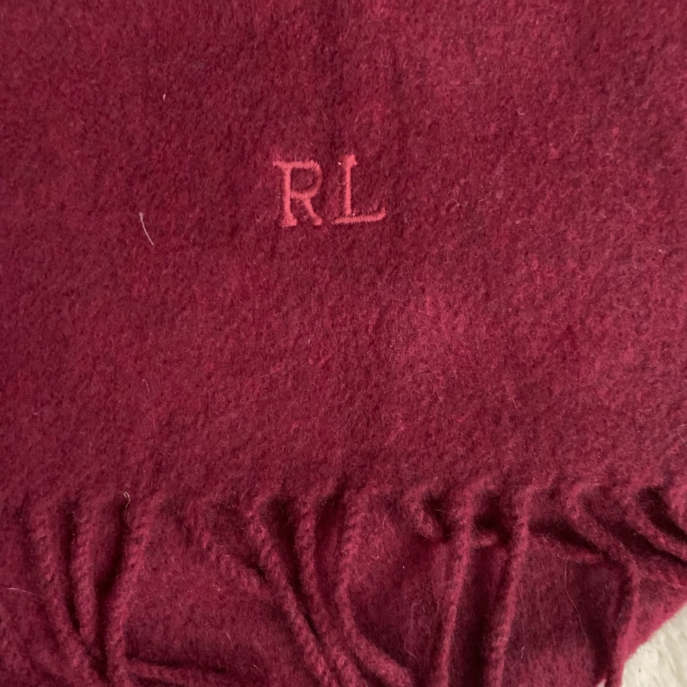 Ralph Lauren Cashmere maroon scarf